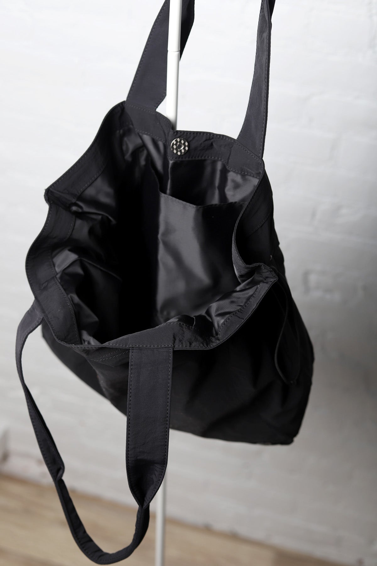 Skylar Nylon Side Cinch Tote - Black