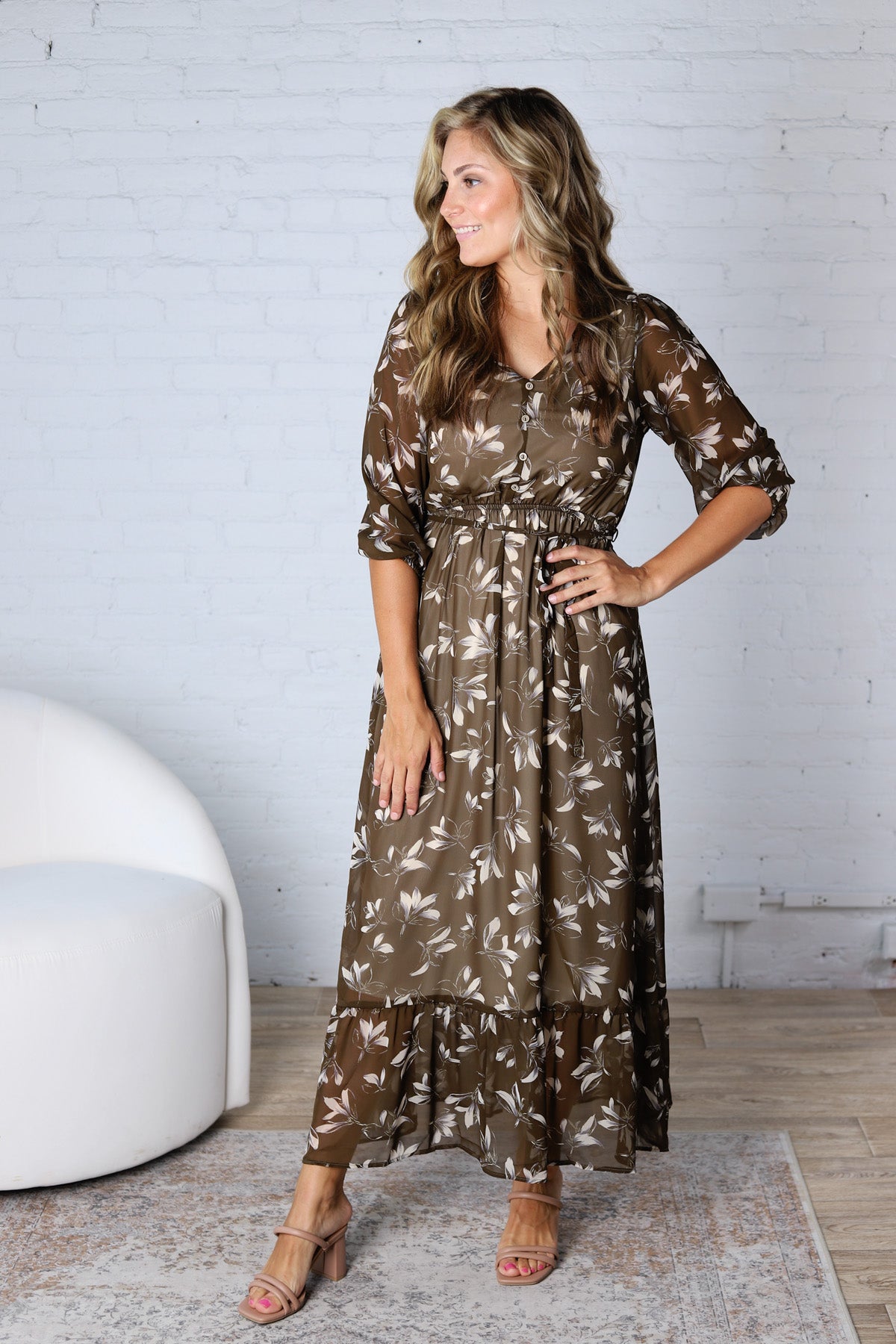 Soraya Waist Tie Maxi Dress