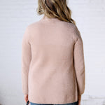 Thalia Fuzzy Double Buttons Coatigan - Mocha