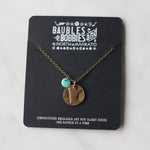 The 32nd Necklace with Turquoise Bead - Baubles + Bobbies