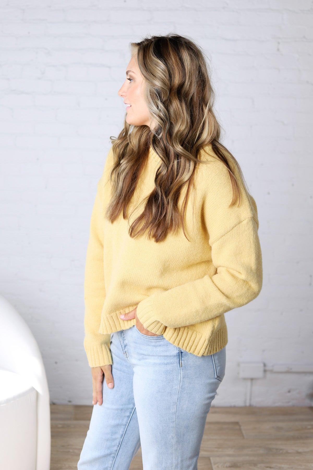 Vera Knit Crew Neck Sweater - Honey