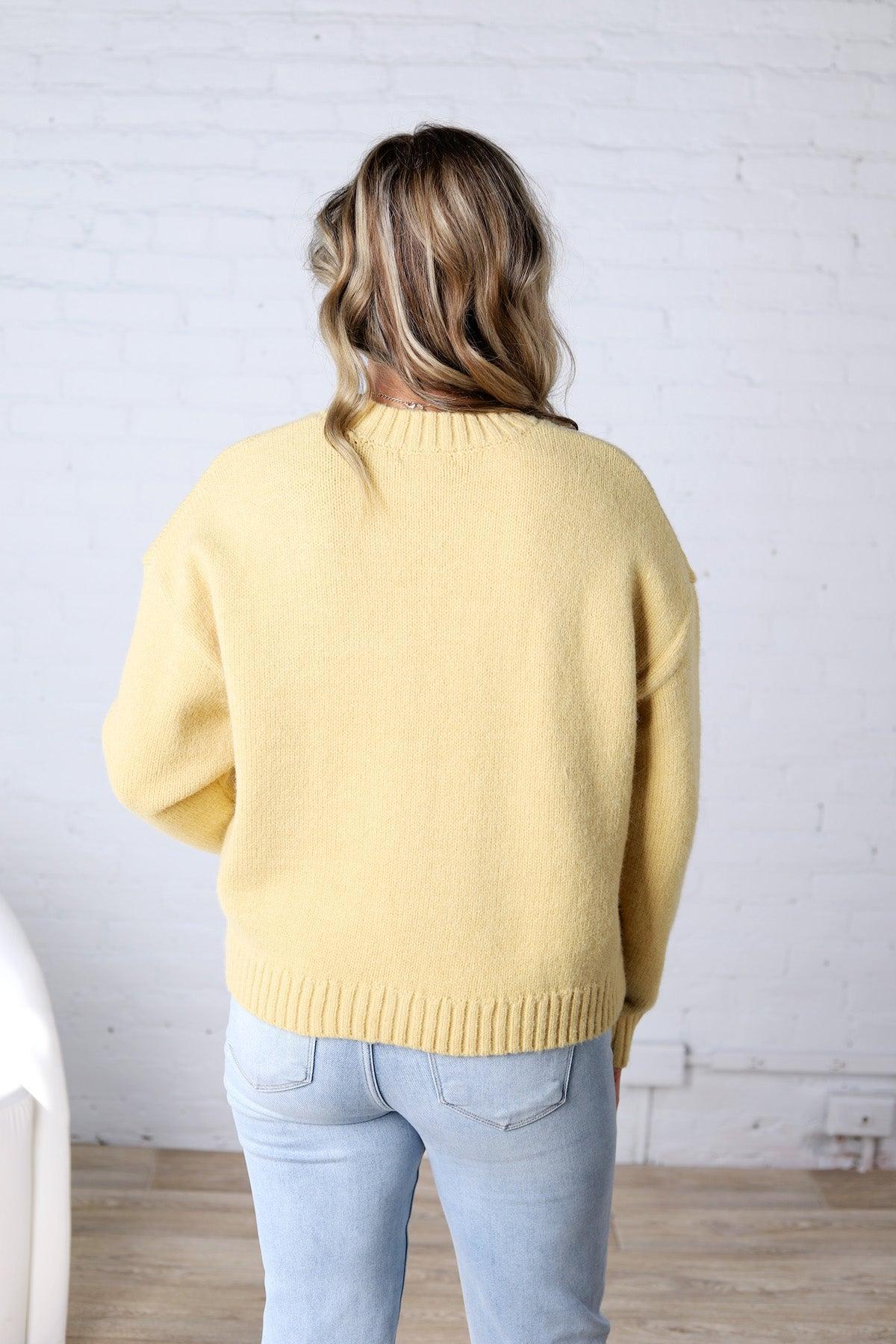 Vera Knit Crew Neck Sweater - Honey
