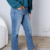 Vesper High Rise Crop Straight Jeans - Risen Jeans