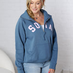 Women's Lila 1/2 Zip Sweatshirt - Pale Blue