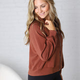 Wren Scuba High Neck Jacket - Chestnut