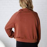 Wren Scuba High Neck Jacket - Chestnut