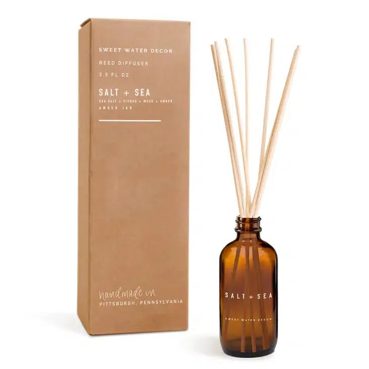 Salt + Sea Reed Diffuser - Amber Jar