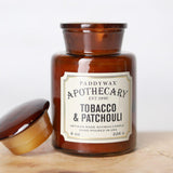 Tobacco + Patchouli 8 oz. Apothecary Candle