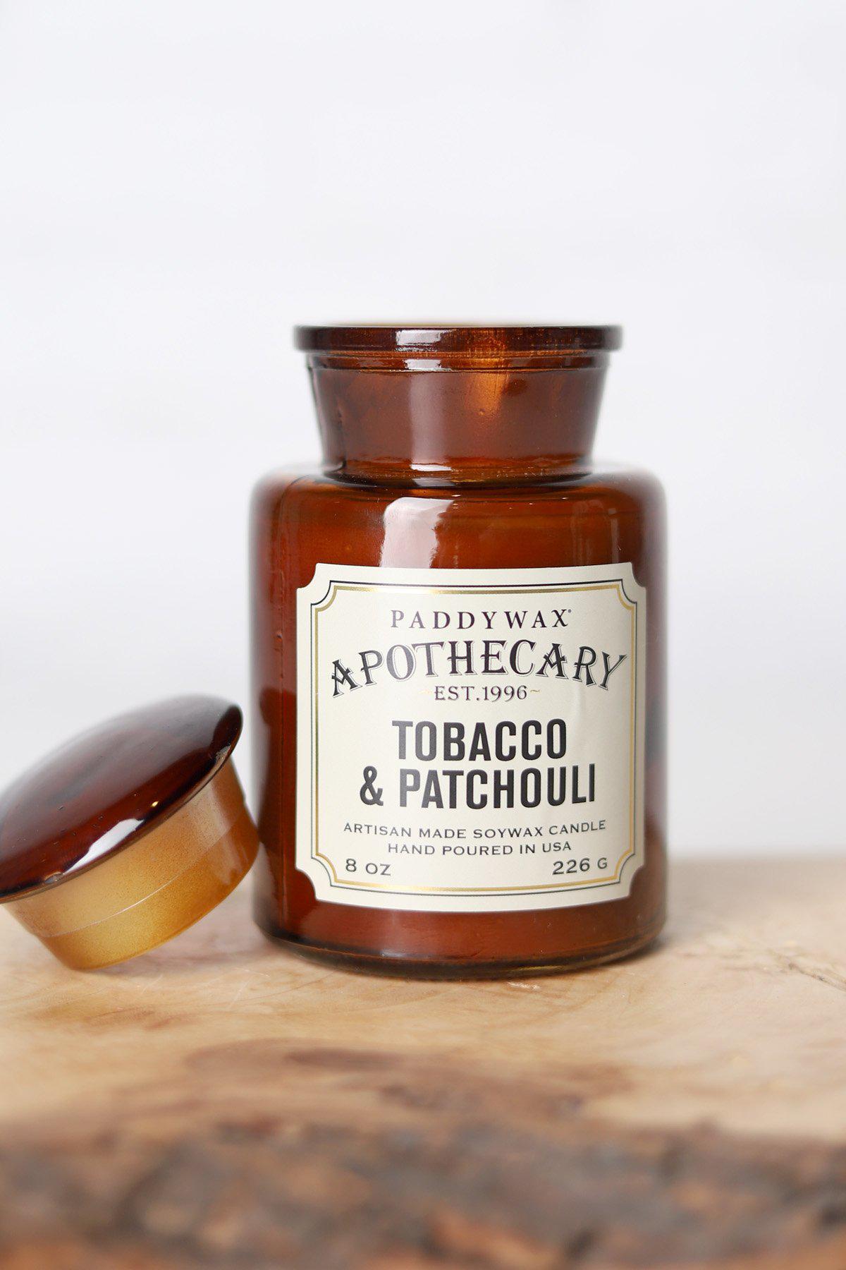 Tobacco + Patchouli 8 oz. Apothecary Candle