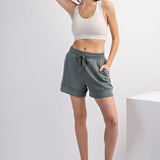 Faylen Modal Scuba Casual Shorts - Sage Leaf