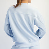 Sonja Scuba Mock Neck Pullover - Frost