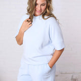Tavyn Modal Luxe Short Sleeve Top - Frost