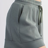 Faylen Modal Scuba Casual Shorts - Sage Leaf
