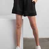 Faylen Modal Scuba Casual Shorts - Black