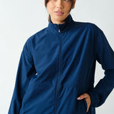 Mirae CurveCinch Peplum Jacket - Blue Thunder