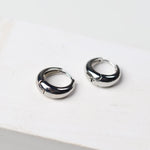 Ada 14K Gold-Dipped Chunky Hoop Earrings - White Gold