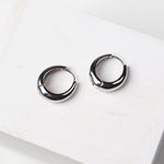 Ada 14K Gold-Dipped Chunky Hoop Earrings - White Gold