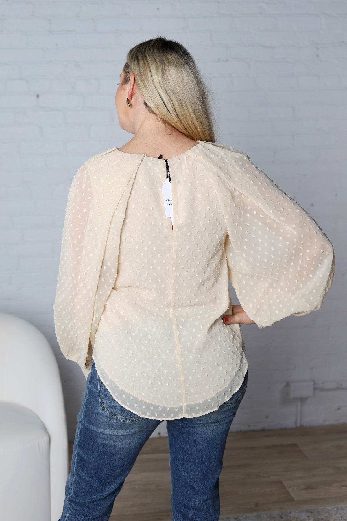 Adelaide Swiss Dot Long Sleeve Blouse