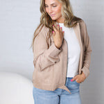 Adelin Suede Feel Jacket - Taupe