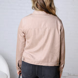 Adelin Suede Feel Jacket - Taupe