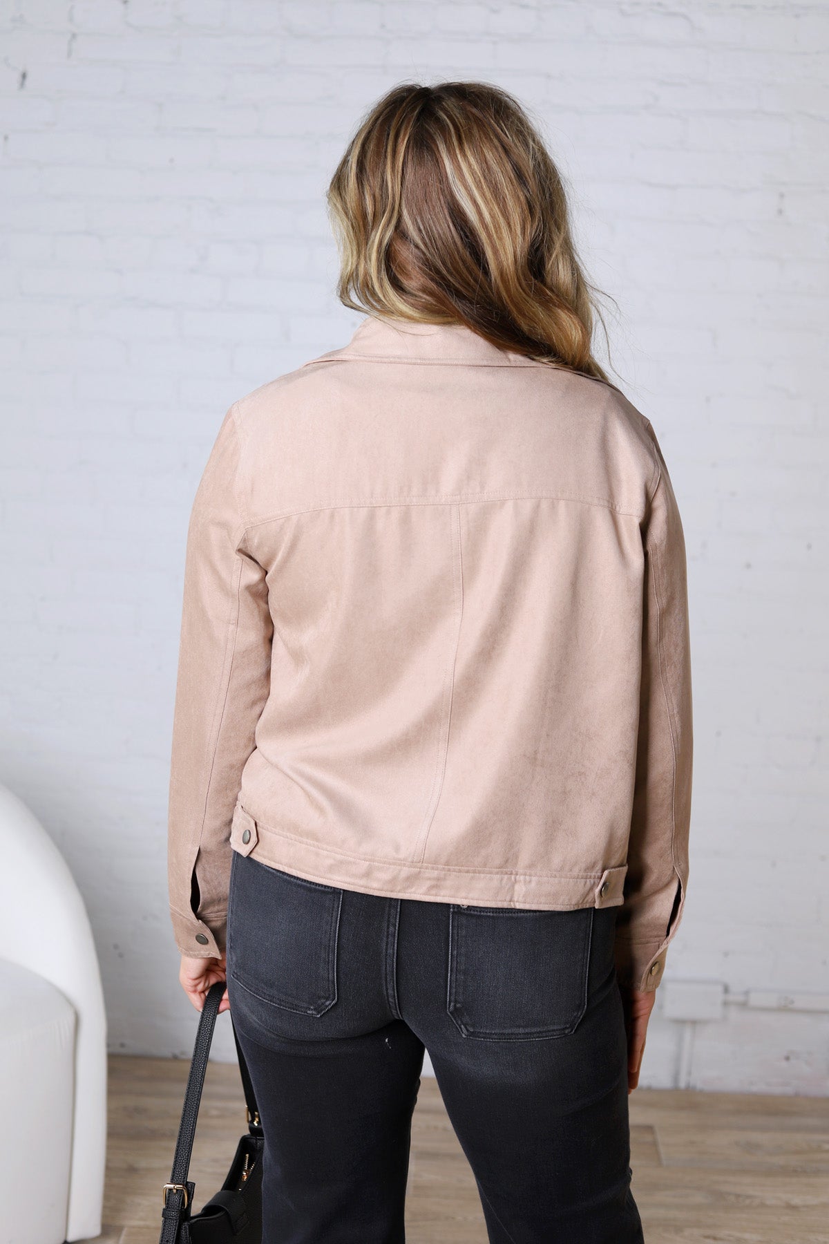 Adelin Suede Feel Jacket - Taupe