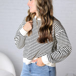 Adeline Striped Knit Cotton Crew Neck