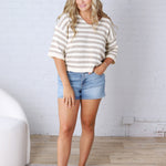 Adley Striped Knit Top