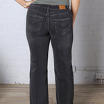 Adnia Mid-Rise Straight Leg Ankle Raw Hem - Mica Denim