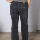 Adnia Mid-Rise Straight Leg Ankle Raw Hem - Mica Denim