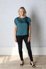 Aina Hunter Green Tulip Sleeve Blouse