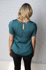 Aina Hunter Green Tulip Sleeve Blouse