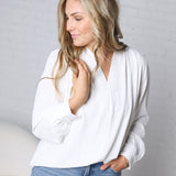 Ainsley Long Sleeve Blouse - White