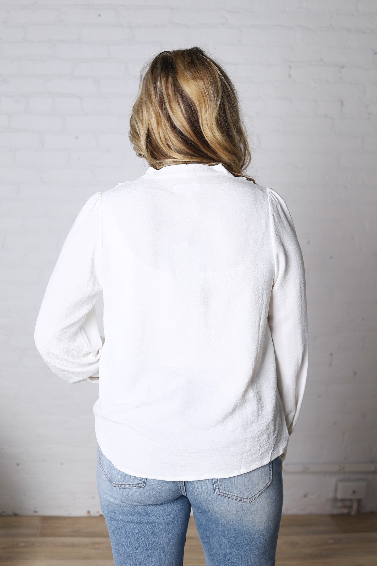 Ainsley Long Sleeve Blouse - White