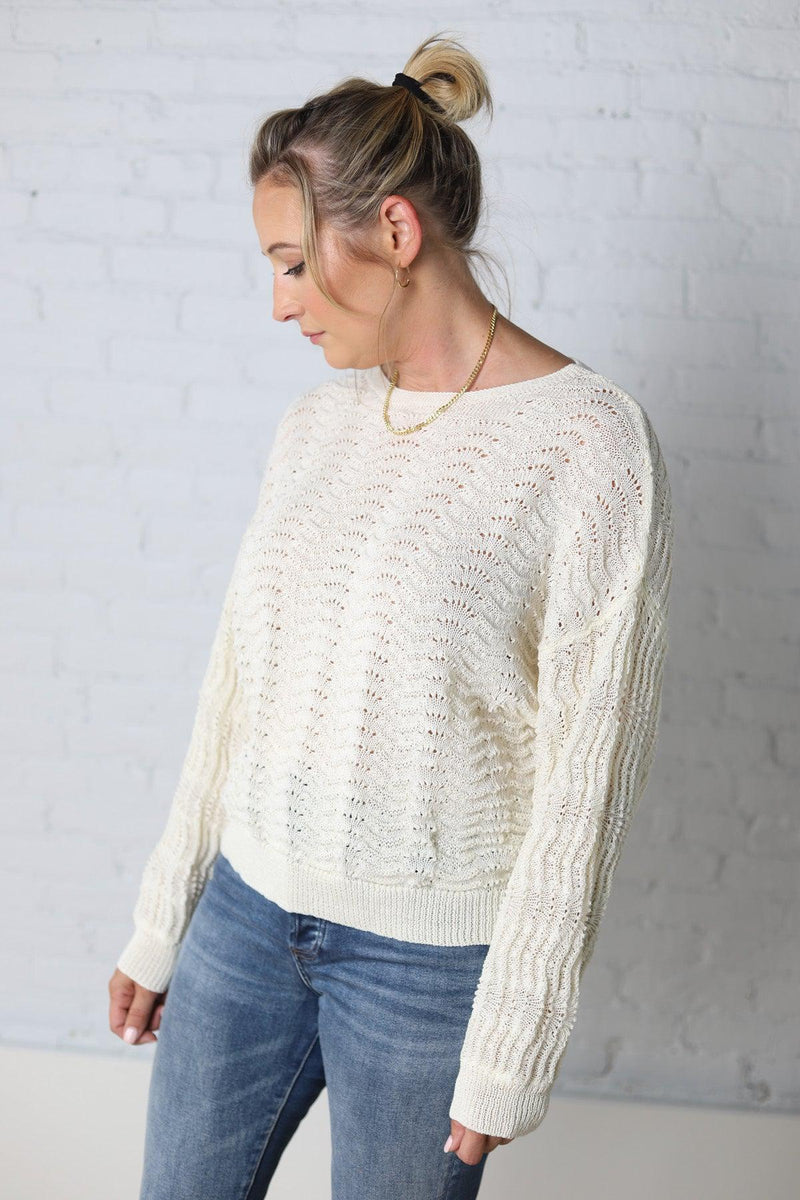 Ainsly Seashell Textured Sweater