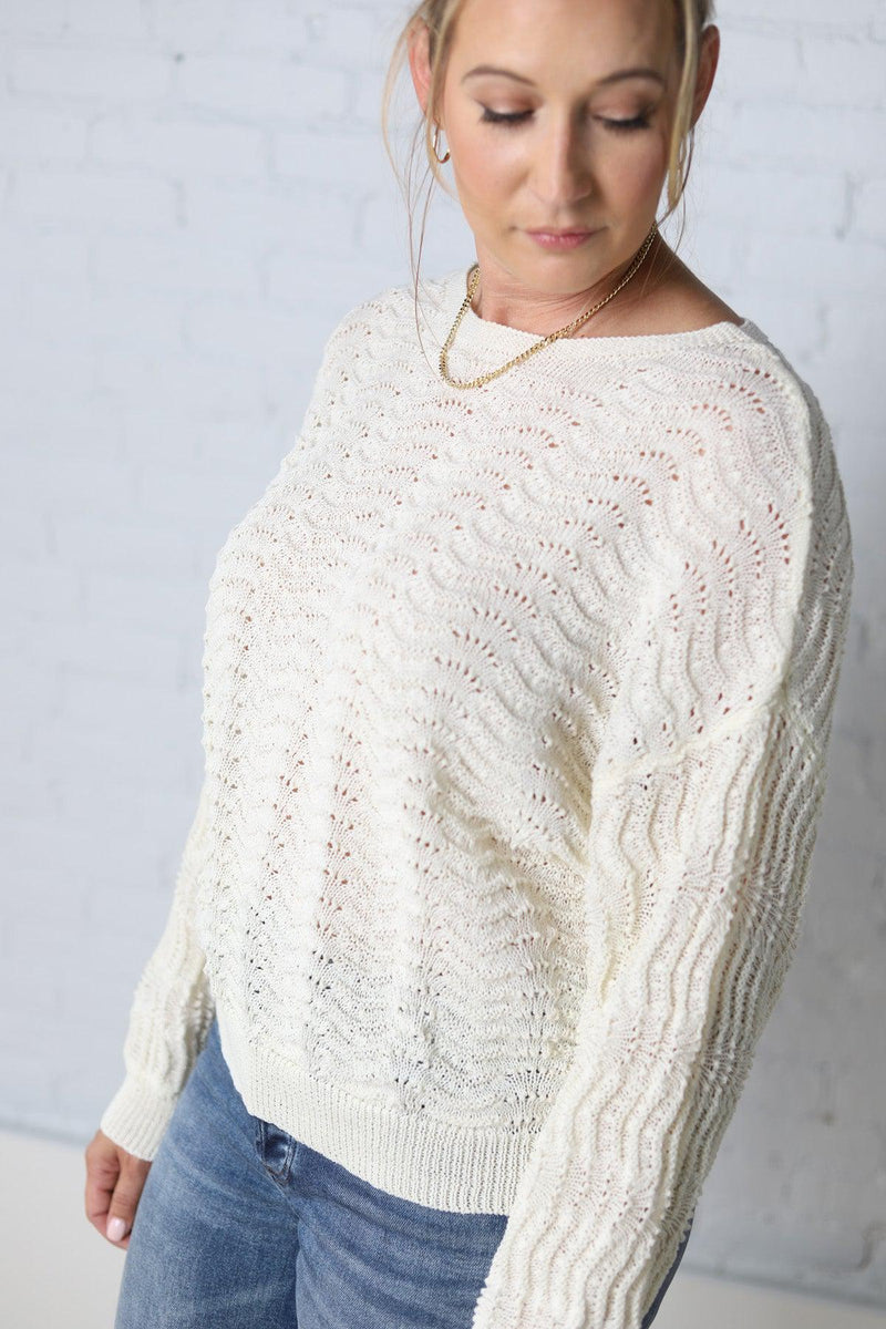Ainsly Seashell Textured Sweater