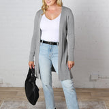 Aisling Ribbed Duster Cardigan - H. Grey