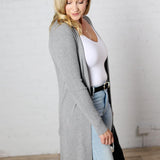 Aisling Ribbed Duster Cardigan - H. Grey