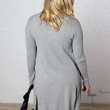 Aisling Ribbed Duster Cardigan - H. Grey