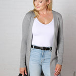 Aisling Ribbed Duster Cardigan - H. Grey