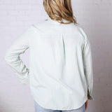 Alaine Stripe Button Down Top - Mint