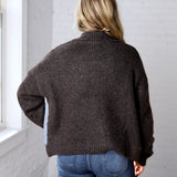 Alba Argyle Knit Cardigan - Brown Multi