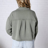 All Day Cropped Knit Jacket by Z Supply - Hunter Green