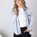 All Day Knit Denim Jacket by Z Supply - Washed Indigo