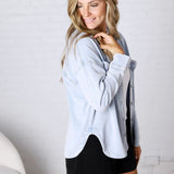 All Day Knit Denim Jacket by Z Supply - Washed Indigo