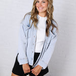 All Day Knit Denim Jacket by Z Supply - Washed Indigo