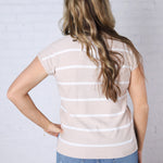 Alma Striped Everyday Sweater - Oatmeal