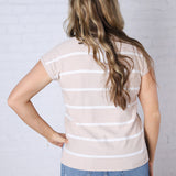 Alma Striped Everyday Sweater - Oatmeal