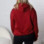 Amarie Drop Shoulder Hoodie - Red Velvet