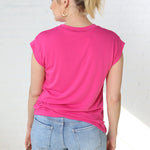 Amelia Short Sleeve Top - Hot Pink