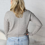 Amelina Cozy Drop Shoulder Sweater - Mocha